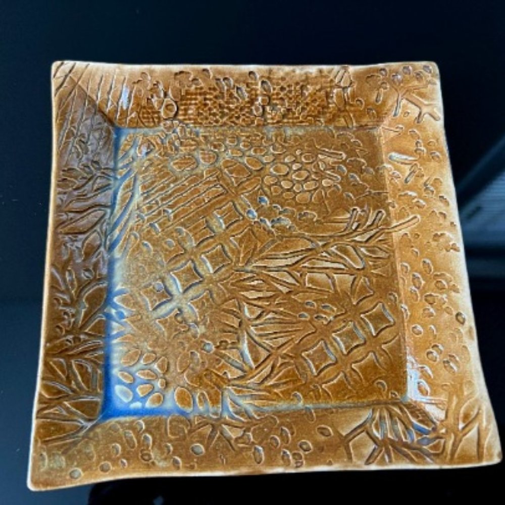 Signed Studio Pottery Trinket Tray | Dish | Plate | Pottery | Handmade | Vintage